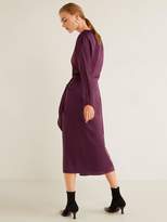 Thumbnail for your product : MANGO Wrap Over Midi Dress - Burgundy