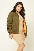 Thumbnail for your product : Forever 21 FOREVER 21+ Plus Size Bomber Jacket
