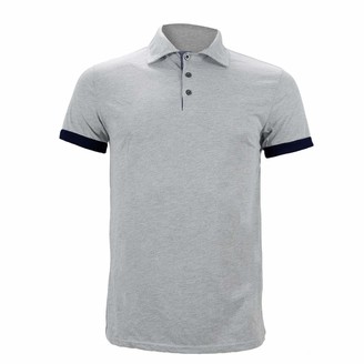 acelyn Mens Polo Shirt Short Sleeve Golf T-Shirt Polo Neck Top S-3XL Light  Grey - ShopStyle