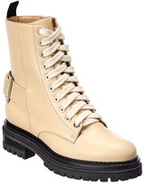 Thumbnail for your product : Sergio Rossi Rear Buckle Leather Combat Boot