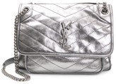 Thumbnail for your product : Saint Laurent Medium Niki Mirrored Leather Shoulder Bag