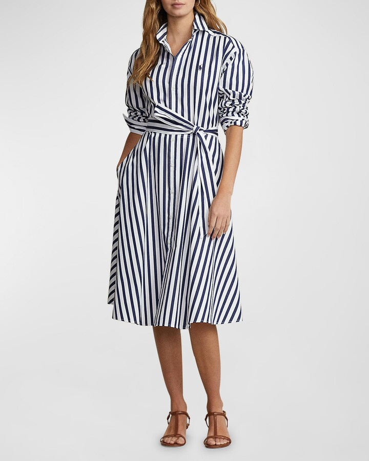 Polo Ralph Lauren Striped Shirt Dress in Blue