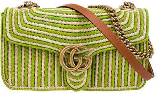 Gucci GG Marmont Small Bag Matelassé Leather In Green - Praise To Heaven