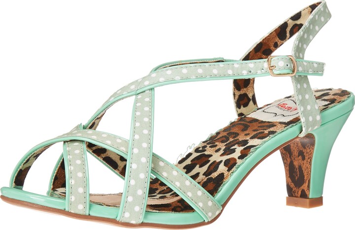 Bettie Page Women's 250-Gracie Slingback Sandal Mint 10