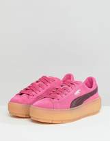 Thumbnail for your product : Puma Trace Platform Trainers In Pink And Black