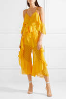Thumbnail for your product : Alice McCall What You Waiting For Lace-trimmed Fil Coupé Silk-blend Chiffon Jumpsuit