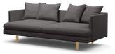 Thumbnail for your product : Pleaser USA BenchMade Modern Crowd Condo Sofa BenchMade Modern Body Fabric: Addison Dove, Leg Color: Espresso, Size: 31" H x 88" W x 36" D