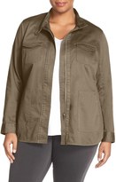 Thumbnail for your product : Sejour Twill Utility Jacket (Plus Size)