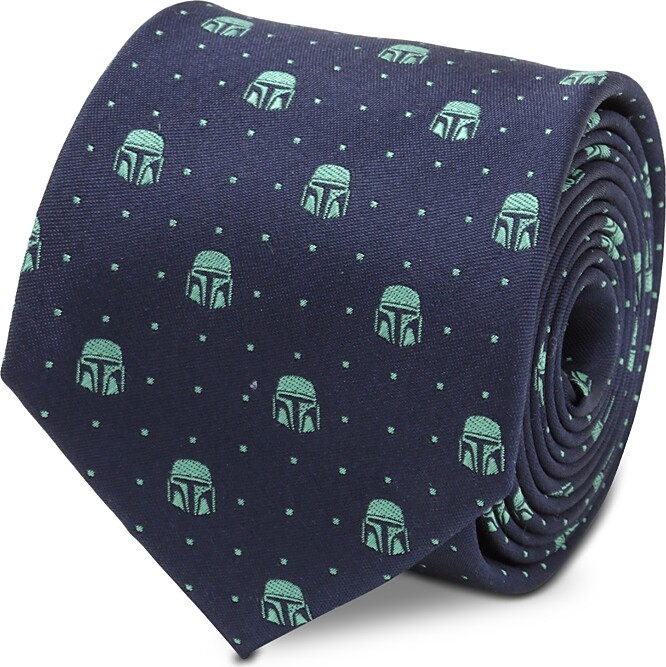 Cufflinks Inc. Star Wars Mandalorian Helmet Dotted Tie
