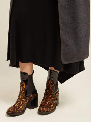 Fabrizio Viti - Madison Leopard Print Leather Ankle Boots - Womens - Leopard