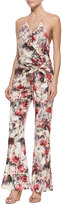 Thumbnail for your product : Haute Hippie Hooded Floral-Print Chiffon Maxi Jacket