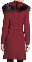 Thumbnail for your product : Fleurette Wrap Coat with Silver Fox Collar