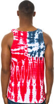 Thumbnail for your product : Obey The Dewallen Splatter Flag Tank in Americana