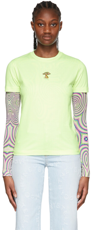 Neon Top Damen T-Shirt College Sportshirt Oberteil Shirt T-Shirts XS S M L Neu 