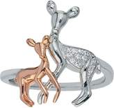 Thumbnail for your product : Ice Diamond Deer Ring in 10kt Rose Gold and Sterling Silver