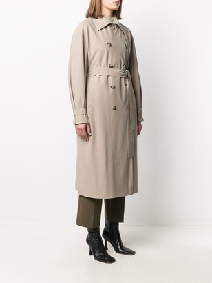 Harris Wharf London Double-Breasted Trench Coat