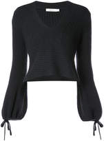 Thumbnail for your product : A.L.C. cropped ribbed v-neck sweater