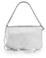 Thumbnail for your product : Tory Burch Thea Metallic Fold-Over Clutch with Strap