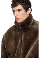 Thumbnail for your product : Sulvam Brown Faux-Fur Jacket