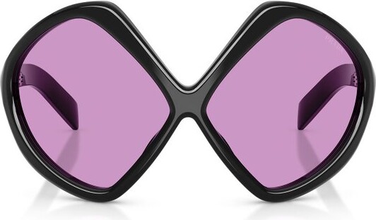 Prada Eyewear Butterfly Frame Sunglasses