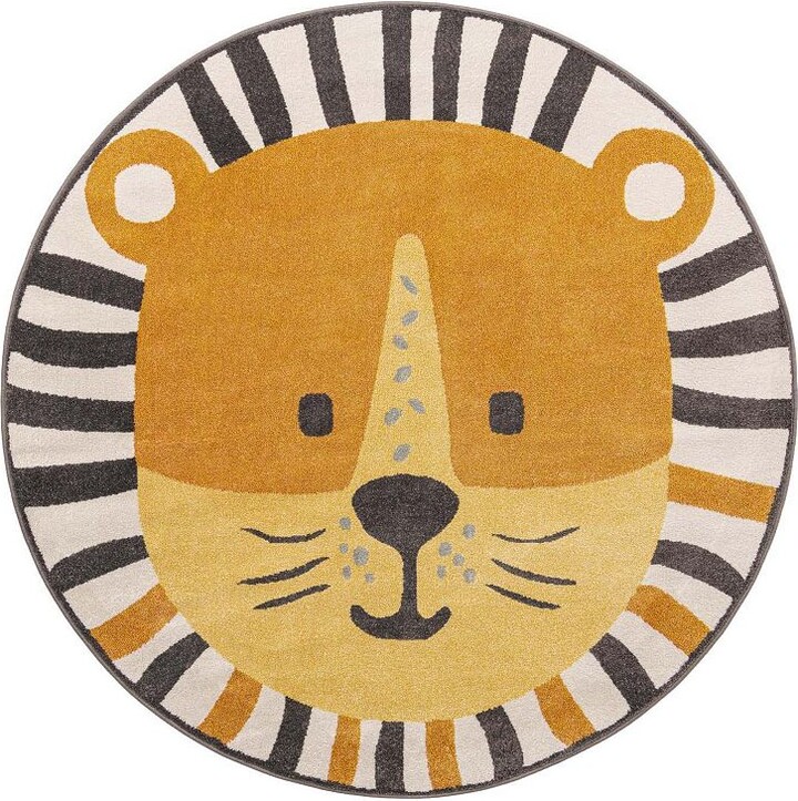 Unique Loom Lion Whimsy Kids Throw or Area Rug