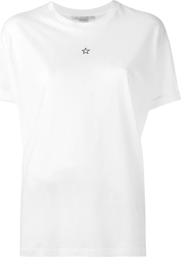 i det mindste afslappet Stor eg Stella McCartney Mini Embroidered Star T-Shirt - ShopStyle