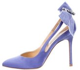 Thumbnail for your product : Blumarine Embellished Satin Pumps