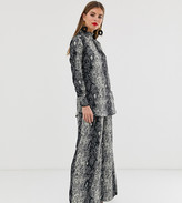 Thumbnail for your product : Verona wide leg pant co-ord in python print