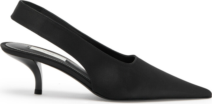 Totême 75 Satin Slingback Pumps