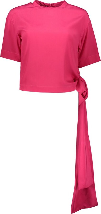 Cédric Charlier Draped Side-Tie Top
