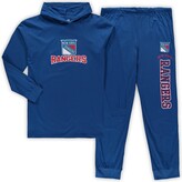 Thumbnail for your product : Concepts Sport Men's Blue New York Rangers Big and Tall Pullover Hoodie and Joggers Sleep Set
