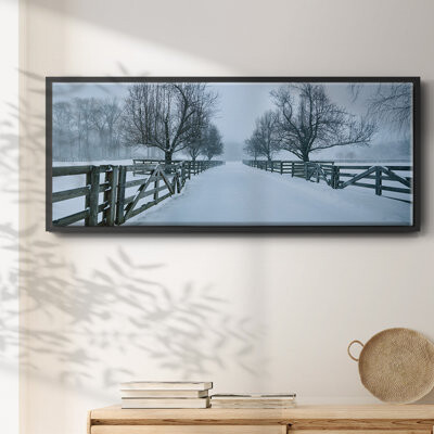 Wexford Home Snowy Road II- Framed Canvas