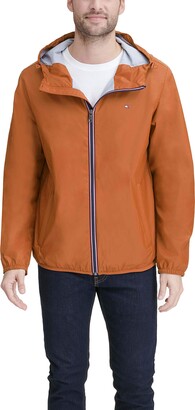 Tommy Hilfiger Men's Lightweight Active Water Resistant Hooded Rain Jacket