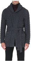 Thumbnail for your product : Façonnable Shawl-collar wool and cashmere cardigan - for Men