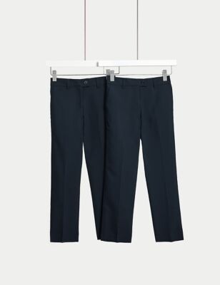 M&S Collection 2pk Girls' Slim Leg School Trousers (2-18 Yrs) - ShopStyle
