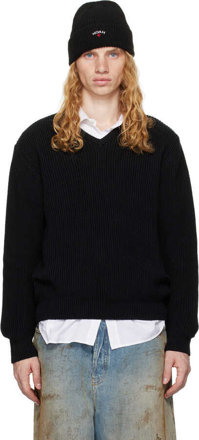 NOAH 縦 Cotton Rib Knit Sweater L 