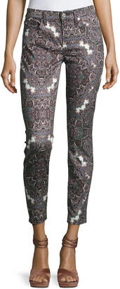 7 For All Mankind The Ankle Skinny Jeans, Swan River Paisley
