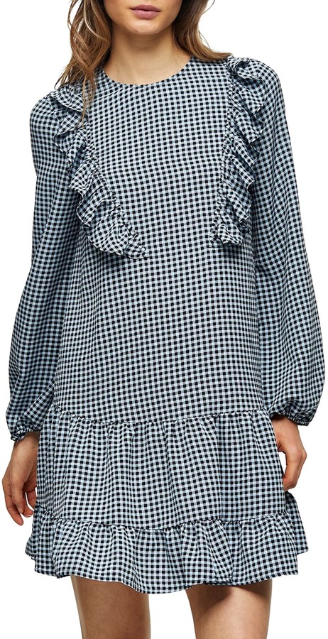 checked dress topshop