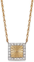 Thumbnail for your product : Wrapped wrappedTM Diamond Square Pendant Necklace in YellOraTM (1/6 ct. t.w.)