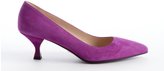Thumbnail for your product : Prada Violet Suede Pointed Toe Kitten Heel Pumps