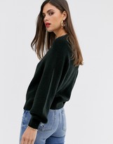 Thumbnail for your product : ASOS DESIGN DESIGN fluffy sweater with balloon sleeve