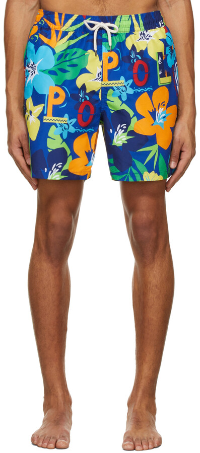CBSwimTru Mens Print Beach Shorts with Pockets Quick Dry Boardshort Swimming Trunks Tropical Short Lion Crown 