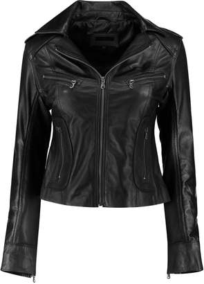 boohoo Boutique Zoe Leather Biker Jacket