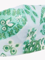 Thumbnail for your product : STAUD Alessi Butterfly Paisley-print Crop Top - Green Multi