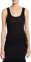Thumbnail for your product : Fuzzi Solid Scoop-Neck Tank