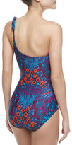 Thumbnail for your product : Marc by Marc Jacobs Maddy Botanical-Print One-Shoulder Maillot