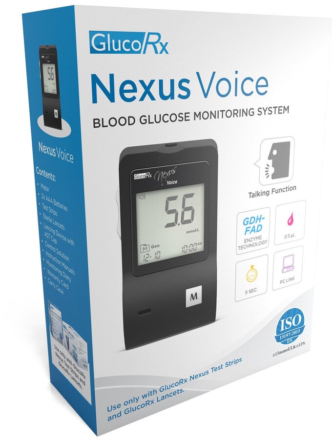 Glucorx Nexus Voice Blood Glucose Monitoring System ShopStyle Bath & Body