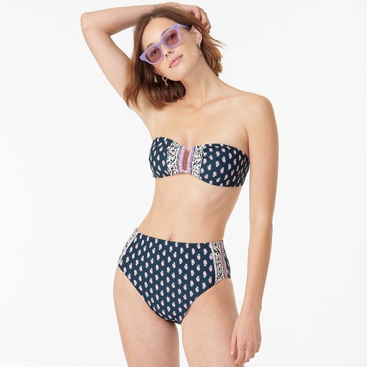 J.Crew U-front bandeau bikini top in best buds - ShopStyle Two Piece  Swimsuits