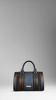 Thumbnail for your product : Burberry Medium Metallic and Suede Detail Bowling Bag