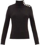 Thumbnail for your product : Paco Rabanne Milano Merino Wool Button-embellished Sweater - Black